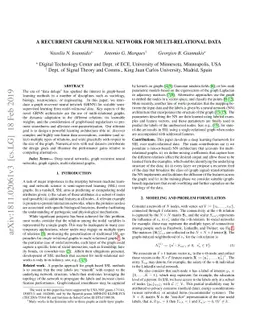 A Recurrent Graph Neural Network for Multi-Relational Data