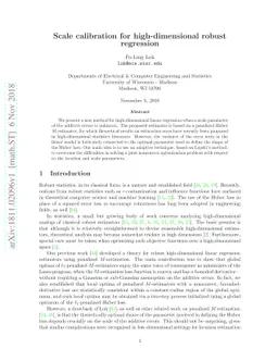 Scale calibration for high-dimensional robust regression