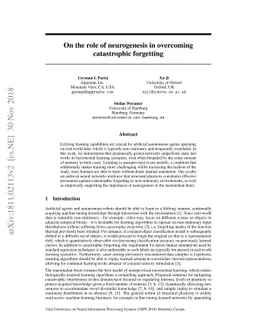 On the role of neurogenesis in overcoming catastrophic forgetting