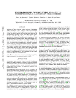 Bootstrapping single-channel source separation via unsupervised spatial
  clustering on stereo mixtures