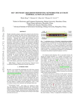 BLP -- Boundary Likelihood Pinpointing Networks for Accurate Temporal
  Action Localization