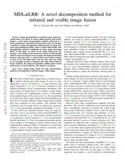 MDLatLRR: A novel decomposition method for infrared and visible image
  fusion
