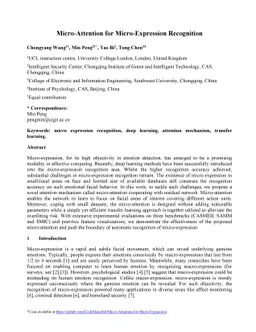 Micro-Attention for Micro-Expression recognition