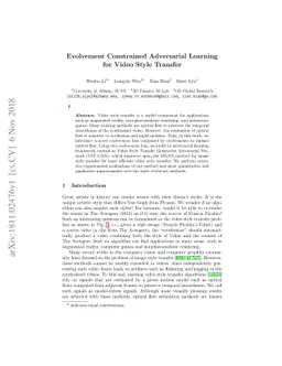 Evolvement Constrained Adversarial Learning for Video Style Transfer