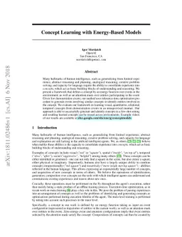 Concept Learning with Energy-Based Models