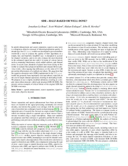 SDR - half-baked or well done?
