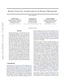 Regret Circuits: Composability of Regret Minimizers