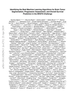 Identifying the Best Machine Learning Algorithms for Brain Tumor
  Segmentation, Progression Assessment, and Overall Survival Prediction in the
  BRATS Challenge