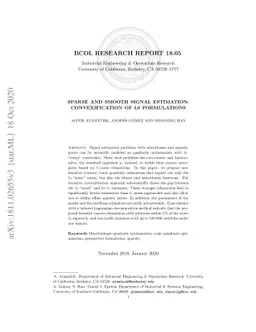 Sparse and Smooth Signal Estimation: Convexification of L0 Formulations