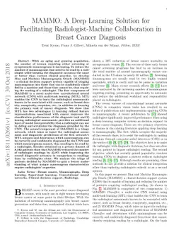 MAMMO: A Deep Learning Solution for Facilitating Radiologist-Machine
  Collaboration in Breast Cancer Diagnosis