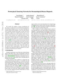 Prototypical Clustering Networks for Dermatological Disease Diagnosis