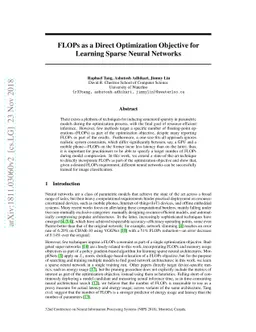 FLOPs as a Direct Optimization Objective for Learning Sparse Neural
  Networks
