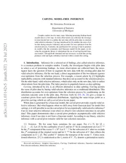 Carving model-free inference