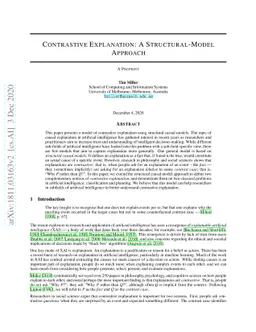 Contrastive Explanation: A Structural-Model Approach