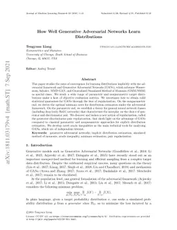 How Well Generative Adversarial Networks Learn Distributions