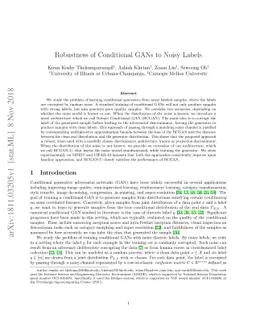 Robustness of Conditional GANs to Noisy Labels