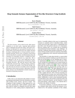 Deep Semantic Instance Segmentation of Tree-like Structures Using
  Synthetic Data