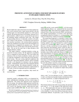 Phonetic-attention scoring for deep speaker features in speaker
  verification