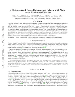 A Retinex-based Image Enhancement Scheme with Noise Aware Shadow-up
  Function