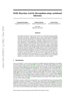 BAR: Bayesian Activity Recognition using variational inference