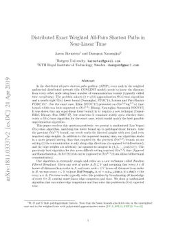 Distributed Exact Weighted All-Pairs Shortest Paths in Near-Linear Time