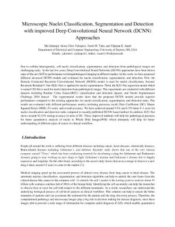 Microscopic Nuclei Classification, Segmentation and Detection with
  improved Deep Convolutional Neural Network (DCNN) Approaches