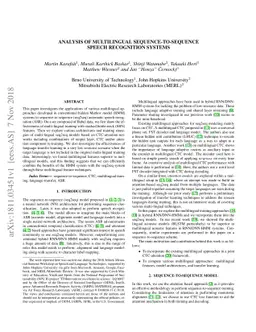 Analysis of Multilingual Sequence-to-Sequence speech recognition systems