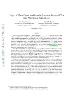 Degree-$d$ Chow Parameters Robustly Determine Degree-$d$ PTFs (and
  Algorithmic Applications)