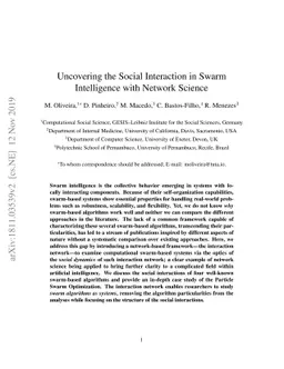 Uncovering the Social Interaction in Swarm Intelligence with Network
  Science