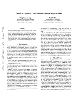 Implicit Argument Prediction as Reading Comprehension