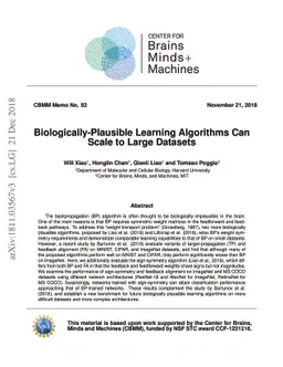 Biologically-plausible learning algorithms can scale to large datasets