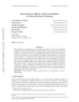 Measuring the Effects of Data Parallelism on Neural Network Training