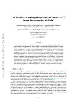 Can Deep Learning Outperform Modern Commercial CT Image Reconstruction
  Methods?