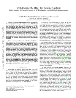 Withdrawing the BGP Re-Routing Curtain: Understanding the Security
  Impact of BGP Poisoning via Real-World Measurements