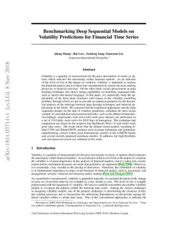 Benchmarking Deep Sequential Models on Volatility Predictions for
  Financial Time Series