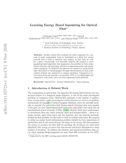 Learning Energy Based Inpainting for Optical Flow