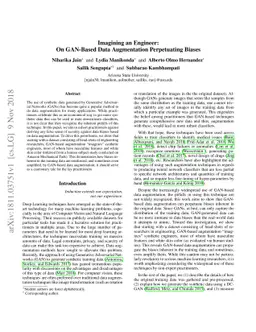 Imagining an Engineer: On GAN-Based Data Augmentation Perpetuating
  Biases