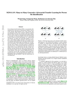 M2M-GAN: Many-to-Many Generative Adversarial Transfer Learning for
  Person Re-Identification