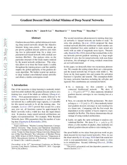 Gradient Descent Finds Global Minima of Deep Neural Networks