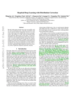 Skeptical Deep Learning with Distribution Correction