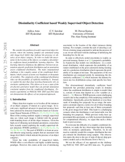 Dissimilarity Coefficient based Weakly Supervised Object Detection