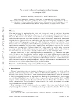 An overview of deep learning in medical imaging focusing on MRI