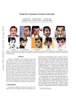 WarpGAN: Automatic Caricature Generation