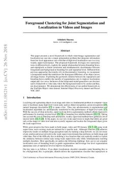 Foreground Clustering for Joint Segmentation and Localization in Videos
  and Images
