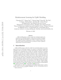 Reinforcement Learning for Uplift Modeling