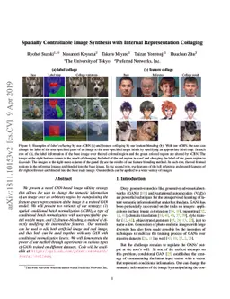 Spatially Controllable Image Synthesis with Internal Representation
  Collaging