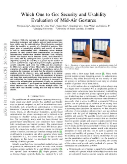 Which One to Go: Security and Usability Evaluation of Mid-Air Gestures