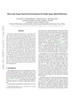 Phase-only Image Based Kernel Estimation for Single-image Blind
  Deblurring
