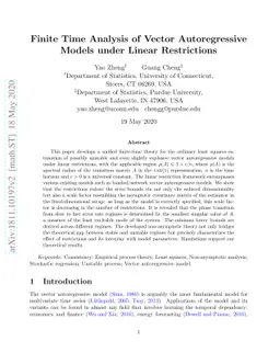 Finite Time Analysis of Vector Autoregressive Models under Linear
  Restrictions