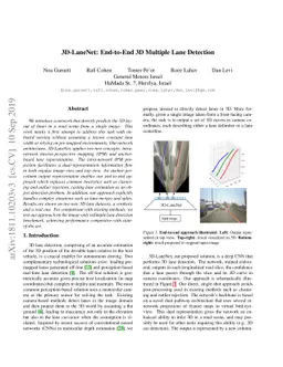 3D-LaneNet: End-to-End 3D Multiple Lane Detection